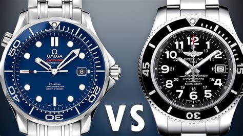 breitling superocean heritage vs omega seamaster 300m|breitling superocean 42 lug to.